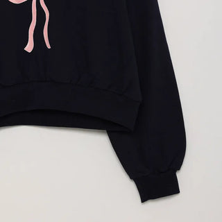 Ribbon print sweatshirt