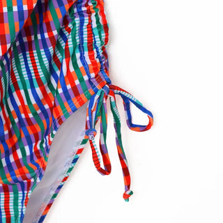Color check swimwear