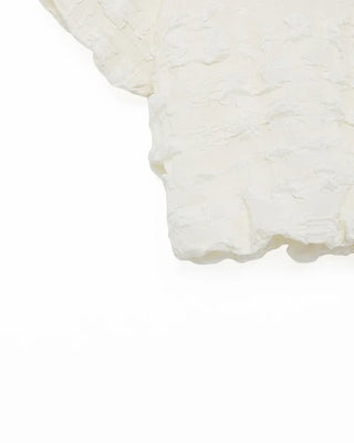 Wrinkle Volume Short-Sleeve Blouse