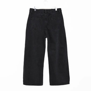 Side pintuck denim pants