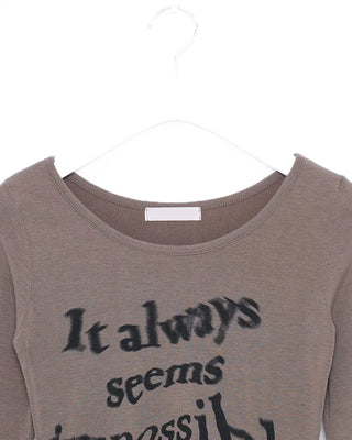 Lettering See-Through T-Shirt