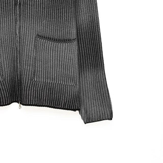 (Unisex) Spray Rib Double Zip Knit