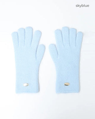 Angora colored gloves