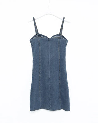 Corset denim mini dress