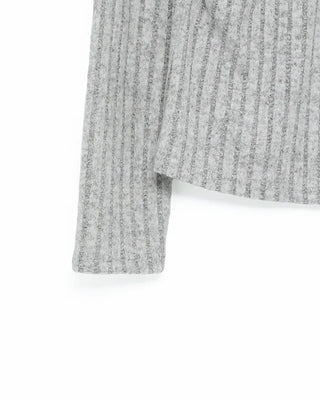Lace-layered slim-fit knit