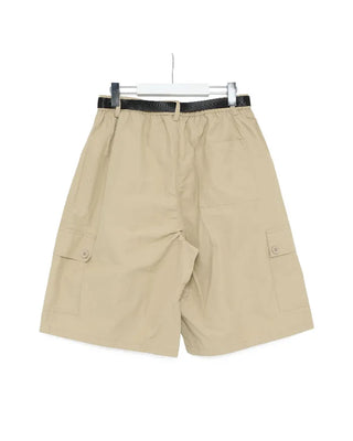 D-ring belt Bermuda shorts