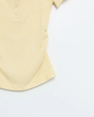 Lace-top layered half T-shirt