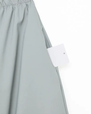 Elastic waist balloon nylon skirt