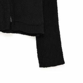 2-way Boucle Zip-Up Hooded Parka