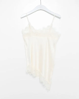 Big lace point asymmetrical camisole