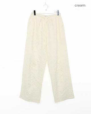Embossed Flower Pants