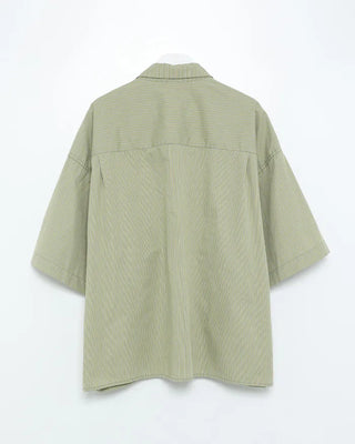 Pocket striped half shirt
