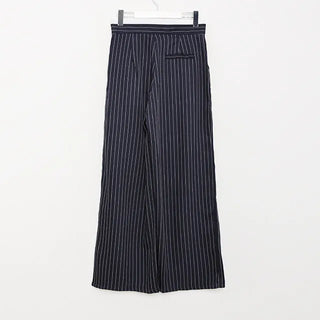 Color-block striped slacks