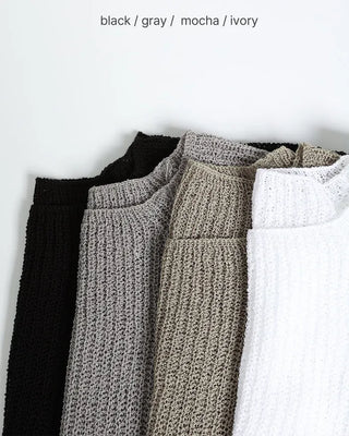 Boat neck raglan knit