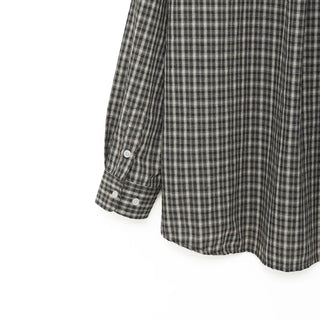 Oversized cotton check shirt