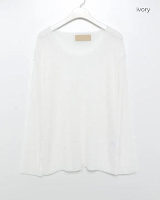 Boat neck knit t-shirt