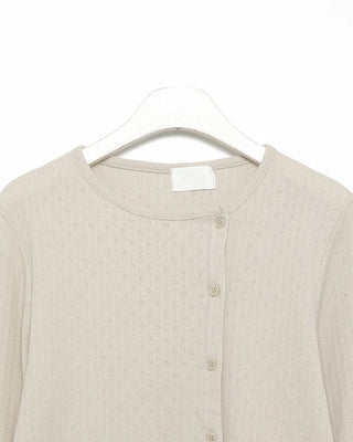 Side-button pointe cardigan