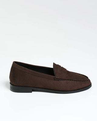 Round-toe simple loafers