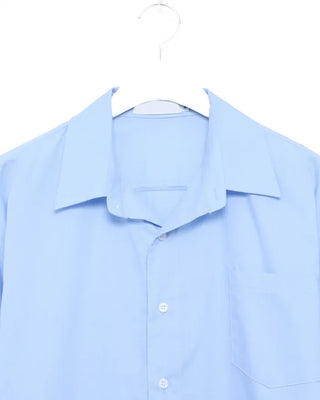 (Unisex) Oversized One-Pocket Collar Half Shirt