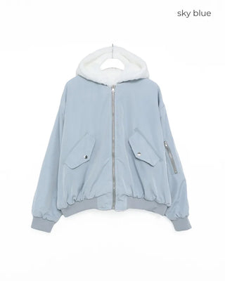 Oversized fur blouson