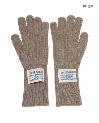 Label knit gloves