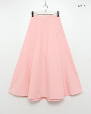 Two-pleated long skirt