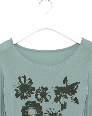 Flower Print Slim Fit T-Shirt