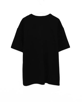Henley neck short-sleeved T-shirt
