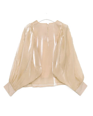 Puff-sleeve blouse