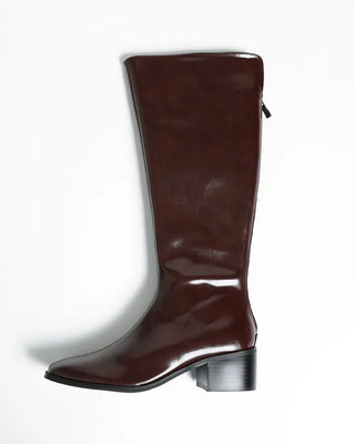 Leather long boots