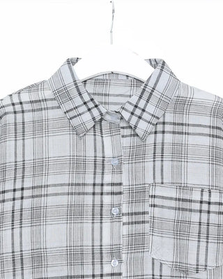Checked cropped shirt