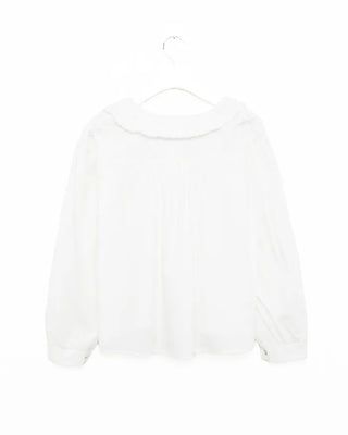 Round collar string blouse
