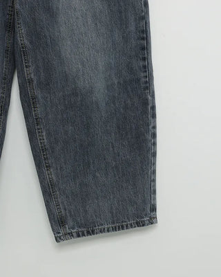 Wide vintage wash denim pants