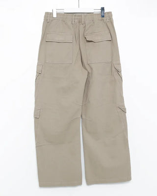 Double cargo pocket cotton pants