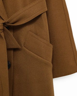 Double-breasted long coat