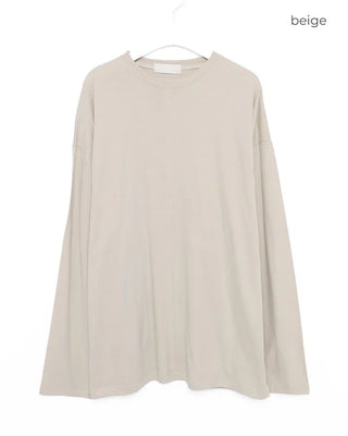 (Unisex) Simple Loose Long Sleeve Cut and Sewn