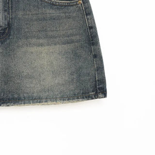 denim mini skirt