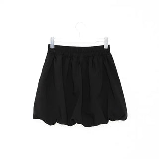 Shirred balloon mini skirt