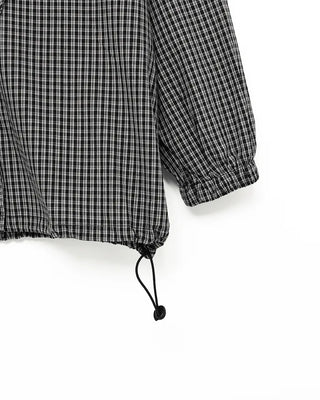 Checked hooded parka