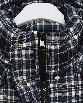 Checked Hooded Down Jacket