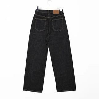 Stitch Point Wide Denim Pants