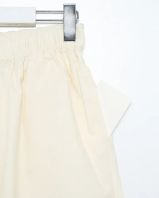 Frill hem easy wide half pants