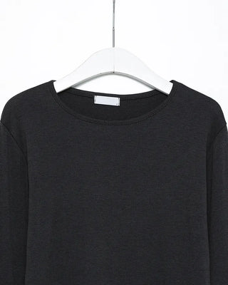 Round neck loose long-sleeve T-shirt