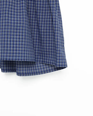 Round collar shirred blouse