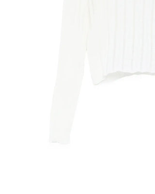 Ribbed Shirring See-Through T-Shirt