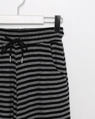 Striped elastic waist easy pants