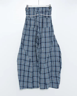Checked String Point Banding Wide Pants