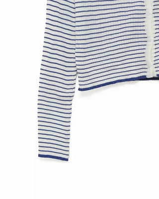 Ribbed border cardigan