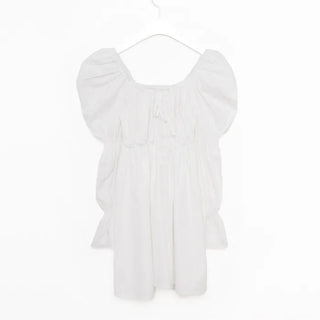 Puff-sleeve mini dress