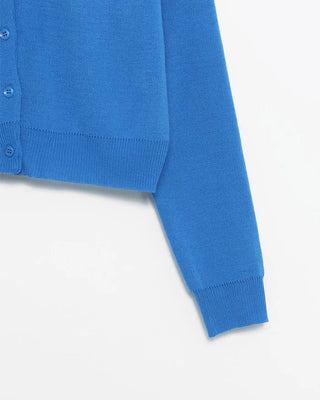 Simple round neck cardigan